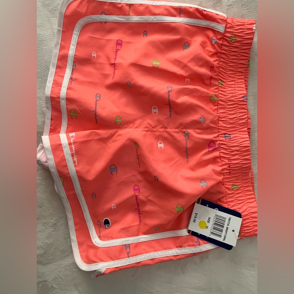 Champion shorts size xl bright coral color